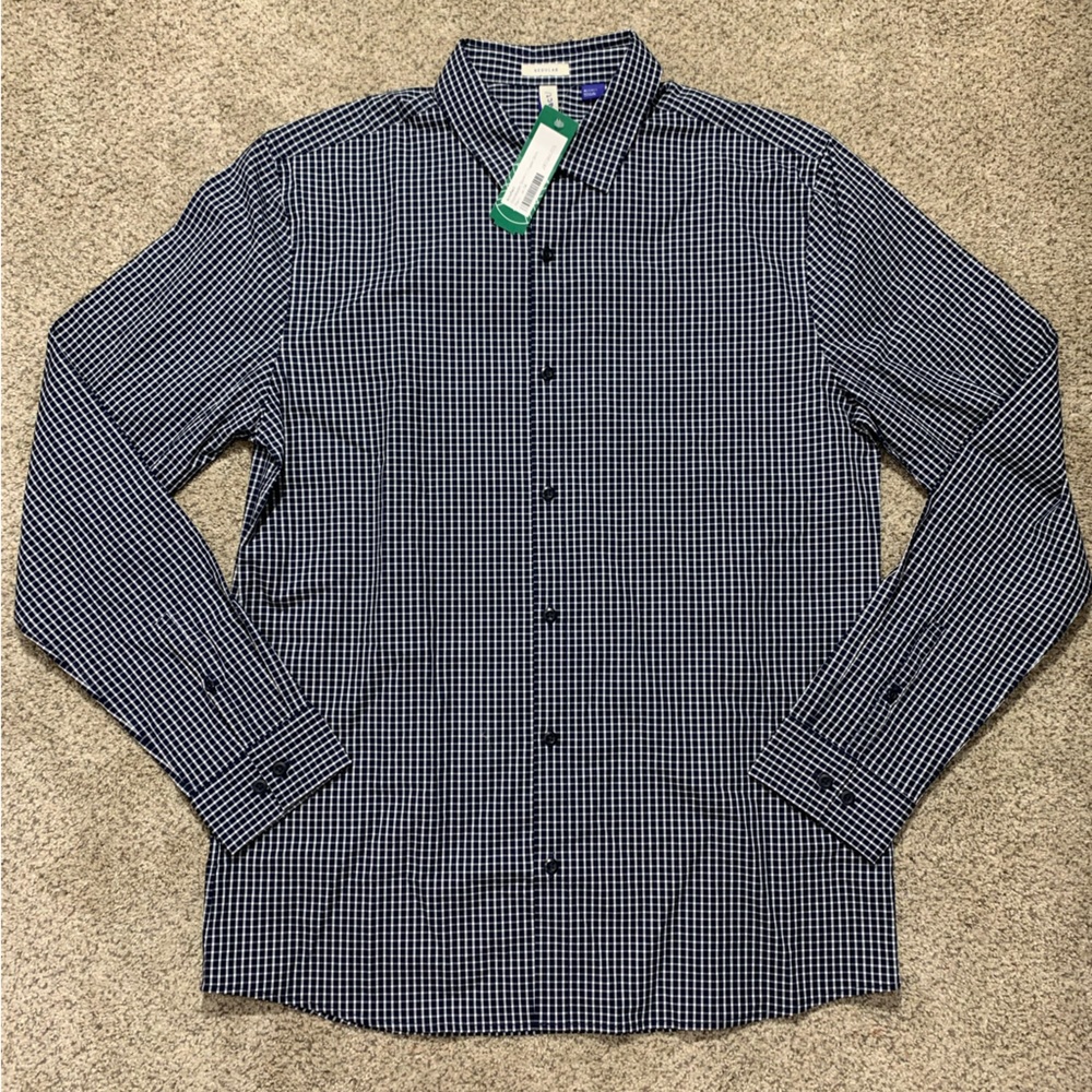 New Artefact Stockholm Stretch Poplin Navy Blue Shirt
